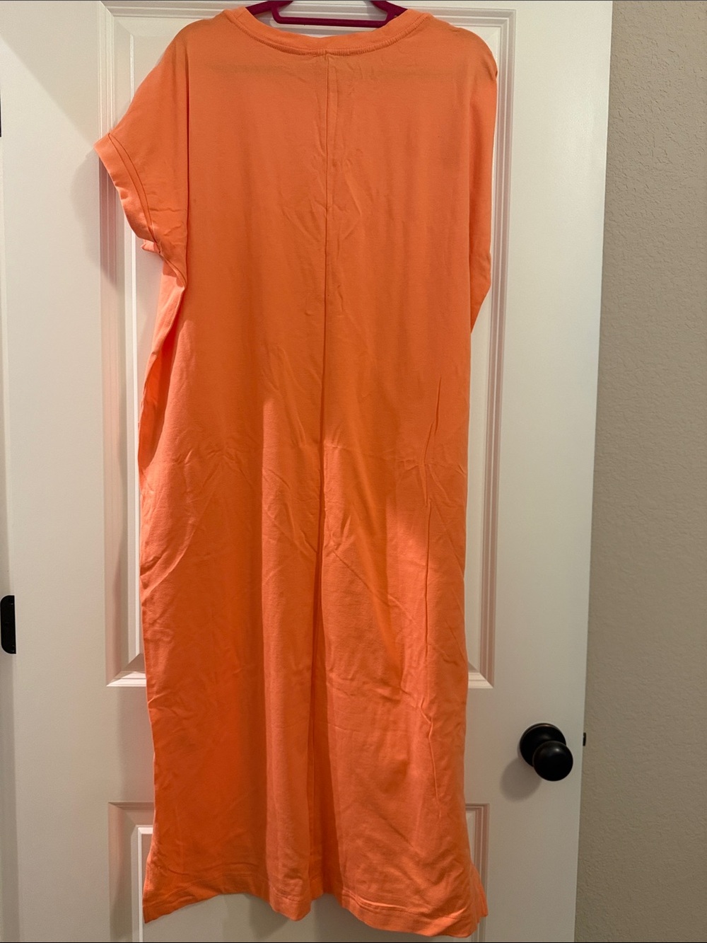 Zenana Relaxed Orange Maxi Dress with Pockets - Picture 8 of 8